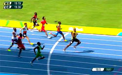 Video: ‪‎Watch as Nigeria’s Divine Oduduru finishes 2nd behind Usain Bolt in 200m