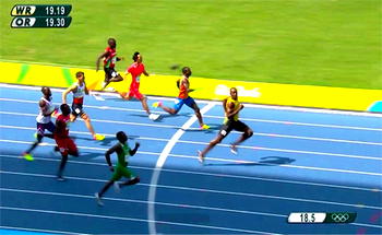 Video: ‪‎Watch as Nigeria’s Divine Oduduru finishes 2nd behind Usain Bolt in 200m