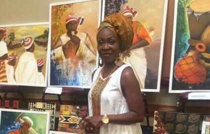 Germany-based Nigerian artist, Vivian Timothy, shines at London House of Parliament’s art exhibition