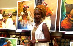 Germany-based Nigerian artist, Vivian Timothy, shines at London House of Parliament’s art exhibition