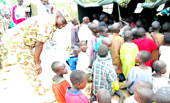 Photo:  Army’s 3, 000 capacity school for IDP’s in Bama