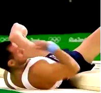 Video: Watch as French gymnast, Samir Said suffers broken leg at 2016 Rio ‎Olympics‬