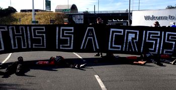 Chaos as Black Lives Matter protesters block Heathrow access