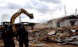 Demolition of structures under high tension in Lagos