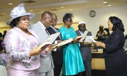 Ambode swears-in five new Perm Secs