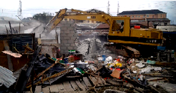 Lagos caterpillars continue to roar… 360 illegal structures demolished in Lekki