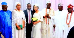 Photos: Ooni of Ife, Atiku, Ambode others grace wedding of Tinubu’s son