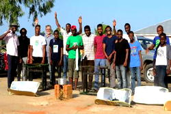 AUN students build solar ovens, chicken tractors
