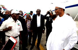 Buhari leads Osinbajo, APC governors to Edo grand rally