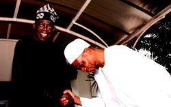 Photos: Tinubu meets Aregbesola in Lagos