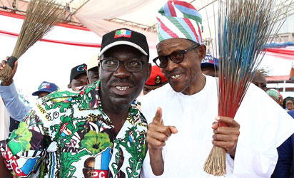 Obaseki, Buhari, election
