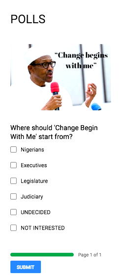 Where should ‘Change Begin With Me’ start from?