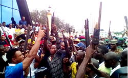 Photos: See militants in Imo surrender arms