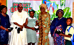 Bolanle Ambode distributes shoes, socks to 175,000 pupils