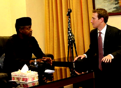 BREAKING: Facebook founder, Mark Zuckerberg in closed door meeting with Buhari