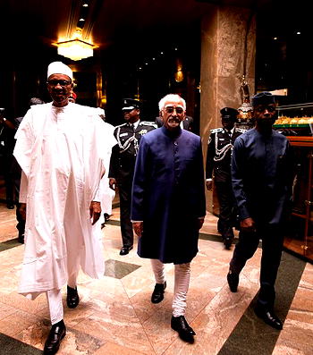 Buhari meets Dogara, Tambuwal, visiting Indian VP Ansari