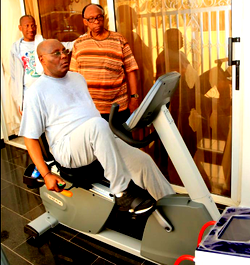 PHOTOS: Atiku hits gym in preparation for Arsenal transfer