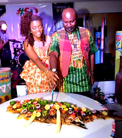 Sam Dede teaches how to cut `birthday cake’