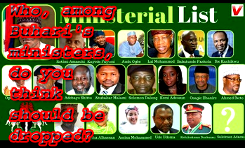 Who, among Buhari’s ministers, do you think should be dropped?
