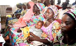 Gov. Shettima spends Boxing day with Chibok girls