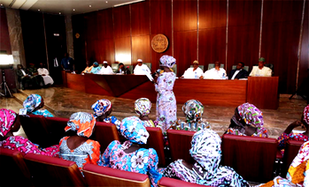 Video: Buhari receives 21 released Chibok Girls in Abuja