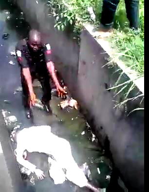 Viral video: Police man allegedly brutalizes old man to death, mob tries lynching him