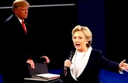 Video: You’d be in jail i were president, Trump tells Clinton