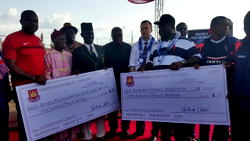 Photos: WEST HAM donates £35,000 to Anambra football club, school