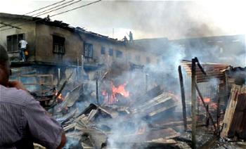 2 injured, buildings razed in Lagos fire