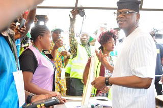 Ondo(Video): Jegede briefs newsmen after casting vote, laments card reader malfunctioning
