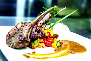 Grilled lamb chops for Xmas