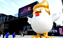 China gives Trump the bird