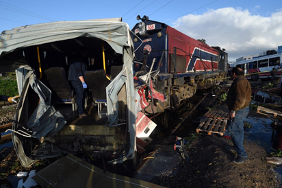 Four children killed as train mows into school bus