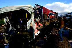 Five dead, many injured as train slams into bus near Tunis