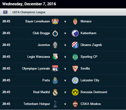 Uefa tonight fixtures Clearance