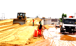 Photos: Ongoing construction of Abule-Egba fly over by Lagos State Government