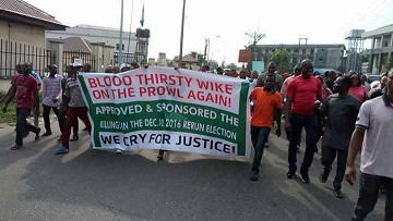 Breaking: Massive protest as APC supporters shut down Port Harcourt
