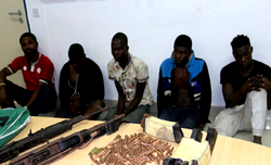 Rivers rerun elections: Police parades, recover election materials, arms from 5 suspects