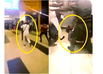 Video: Arik manager allegedly fights passengers at Lagos airport