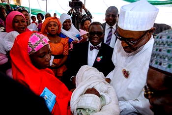 Buhari receives baby Muhammadu Buhari, commissions Kuchigoro PHC in Abuja