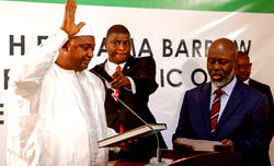 Breaking: President Barrow arrives to take power