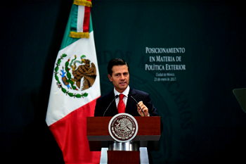 Mexican president condemns Trump’s wall plan, vows to protect migrants