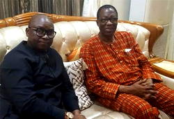 Fayose urges support for all-inclusive efforts to rebuild PDP, visits Gbenga Daniel