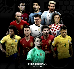 Real Madrid, Barca dominate FIFPro  World XI