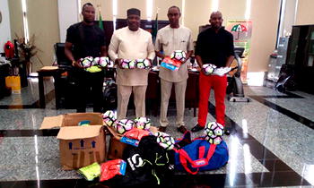 Iheanacho’s Manager donates footballs, training bibs, jerseys to Enugu Rangers