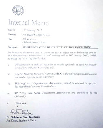 No to discrimination in Katsina varsity