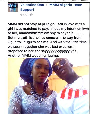 Lady debunks claim of getting marriage proposal from MMM participant