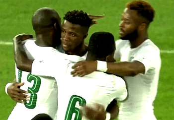 Zaha helps Elephants win on his debut