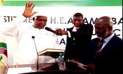 Breaking: Barrow sworn-in as new Gambian President