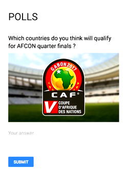 POLL: Which countries do you think will qualify for AFCON quarter finals ?